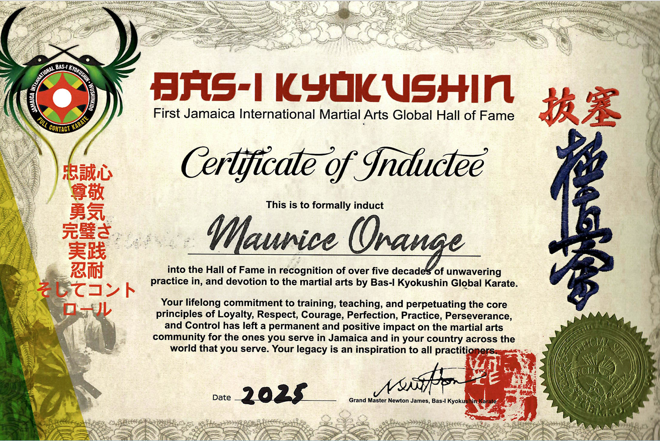 Certificate of Inductee